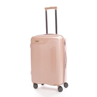 Troler mediu Fly 67 cm, ABS cu structura rezistenta, Auriu roze