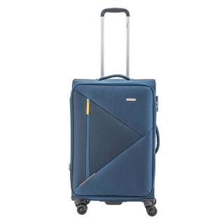 Troler mediu Kai 64 cm, material textil impermeabil, expandabil 30%, Albastru