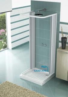 Cabina dus 90x90x90 cm cu 3 pereti Saturnia