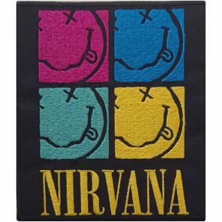 Patch NIRVANA STANDARD WOVEN PATCH: HAPPY FACE SQUARES