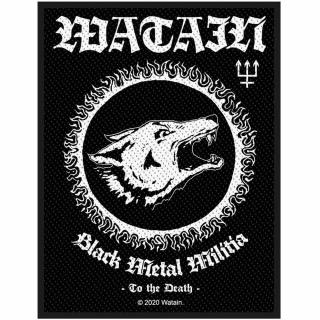 Patch WATAIN STANDARD WOVEN PATCH: BLACK METAL MILITIA