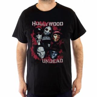 Tricou Hollywood Undead - Masks - Fruit of the Loom ValueWeight