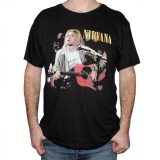 Tricou Nirvana - Kurt chitara - Fruit of the Loom ValueWeight