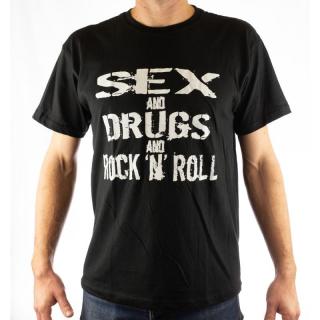 Tricou Sex and Drugs and Rock  n  Roll - marime 3XL