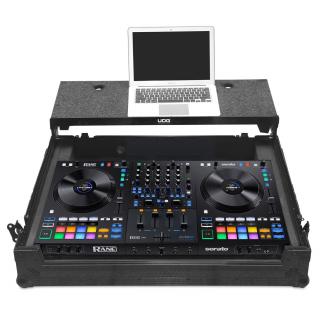 UDG Ultimate Flight Case Rane Four   Performer Black Plus (Laptop Shelf + Wheels)