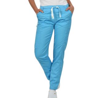 Pantaloni Dante turcoaz de dama