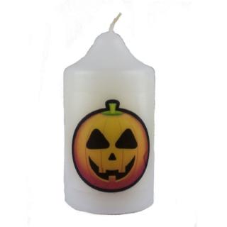 Lumanare   Halloween dovleac galben   D4.4xH6.5 cm