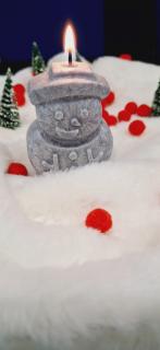 Lumanare pentru Craciun   Frosty Glow