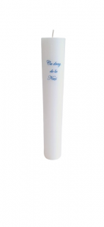 Lumanare personalizata , zCu drag de la nasi,   ,   albastru D5.6XH35 cm