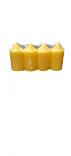 Lumanari de Advent ,   Set de 4 Lumanari  D4.4xH6.5 Cm Galben