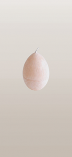 Lumanari Naturale Artizanale in Forma de Ou - Culoare Piersica