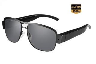 Camera Video Spy Camuflata in Ochelari de Soare, Card MicroSD 32GB, 1920x1080p, 2 Ore Autonomie