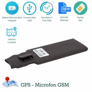 Gps Tracker Profesional   Functie de Microfon Gsm   Aplicatie Dedicata   Autonomie 30 Zile   Istoric 90 de Zile   PILLCO30
