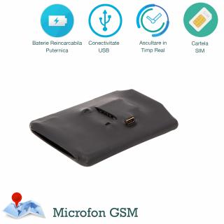 Microfon GSM Spion Profesional cu Autonomie 20 de Zile   Ascultare in Timp Real de pe Telefon