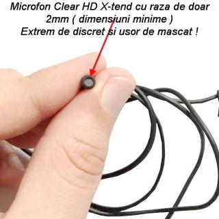 Microfon GSM Spy Profesional cu Sunet Ultraclear si Activare Vocala, Microfon x-tend EAR1 de 2mm