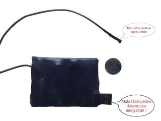 Modul Spy cu Microfon x-tend 2mm Reportofon cu Stocare 548 de Ore ,  10 Zile Autonomie, Model BB548REPHDXTE