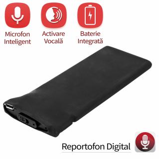 Reportofon Spion cu Activare Vocala, Memorie 8GB, 148 de Ore Stocare, autonomie 18 zile, Model BLACKBOX148AV