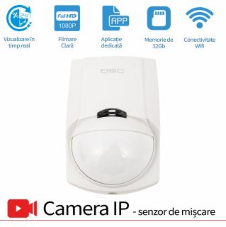 Senzor de Prezenta PIR cu Microcamera Video Spion, WI-FI IP P2P Ascunsa, 32GB ,1080p, Senzor Miscare, SPCSWIIP121