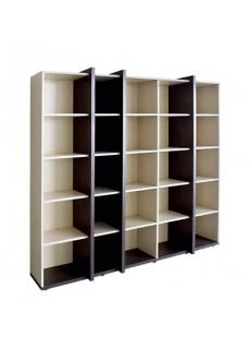 Biblioteca living wenge cu mesteacan, 2165 X 300 X 2075 mm