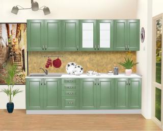 Bucatarie Zebra 260 cm Front MDF Verde