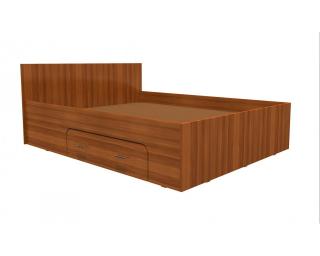 Pat mijloc cu sertar 140 x 200, culoare prun