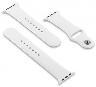 Bratara Apple Watch 4 Watch 3, 42 44mm silicon strap white