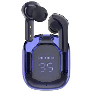 Casca Bluethoot Acefast in-ear wireless headphones TWS Bluetooth blue
