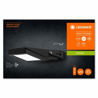 ENDURA FLOOD SOLAR SEN REM 10W 840 LEDV