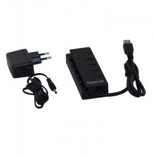 HUB SPACER 4x USB 3.0, 1 port QC