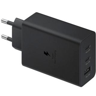 Incarcator 65w Samsung 5W Power Adapter Trio Fast-Charge, Triple USB (2 x Type-C + USB-A), fara cablu, Black