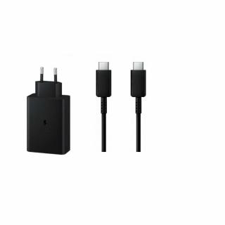 Incarcator Type C cu Cablu Type C, 3 Porturi, 65w, 5A, Negru, Bulk