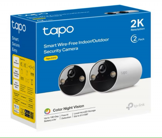 Kit 2 Camere Supraveghere TAPO C410 SMART WIRE-FREE SECURITYCAMERA