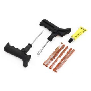 Kit profesional vulcanizare anvelope tubeless la rece cu snur si adeziv   Kit Pana