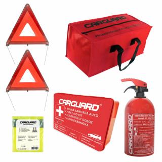 Kit siguranta auto obligatoriu omologat R.A.R , evita amenda pentru trusa medicala si stingator