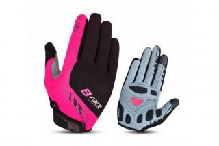 MANUSI PRO B-RACE CU GEL NEGRU FUXIA, L