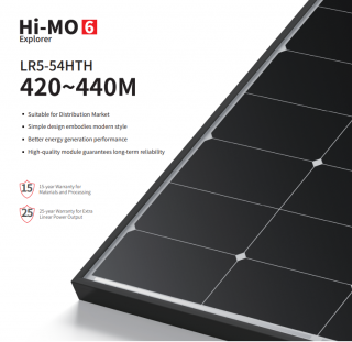 MONO SOLAR PANEL LONGI LR5-54HTH-440M