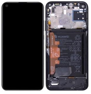 Original Display Huawei P40 Lite Original Negru Service Pack cu rama si Acumulator