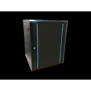 RACK 12U 600x450 MONTAJ PERETE NEGRU