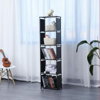 Raft multifunctional cu 5 straturi si suport de depozitare (42x153cm) - negru