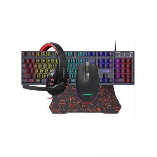 Set 4 in 1 Kit Mouse cu Tastatura Forev Keyboard + mouse pc Wired Led 4in1 FV-Q809 Gaming