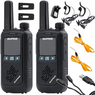 Set statie comunicatie  Walkie talkie baofeng bf-t17 Walkie Talkie, 8km, kit complet cu handsfree casti microfon
