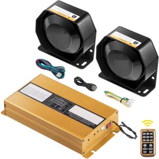 Sirena 8 sunete cu microfon 12V 200W , 400W 8 sunete puternice de avertizare pentru masina, sirena de incendiu pentru alarma de urgenta de politie, Sirena pentru vehicul