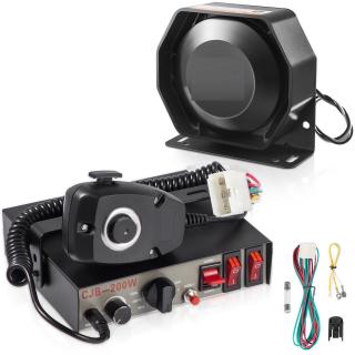Sirena 8 sunete cu microfon 12V 200W , Profesionala