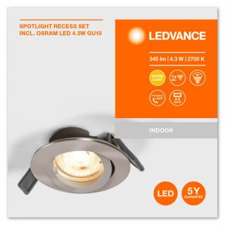 SP SET ADJ 4.3W 2700K 230V BN GU10 LEDV