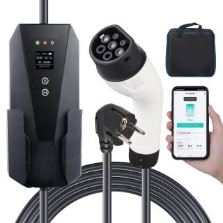 Statie de incarcare masini electrice EV POWER 3.7KW 16A Black, cu Display   incarcator masini electrice
