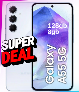 Telefon Samsung Galaxy A55, 8GB RAM, 128GB, Dual Sim, 5G, Awesome IceBlue