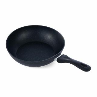 TIGAIE ALUMINIU WOK 30x8 CM,  BLACK SAND