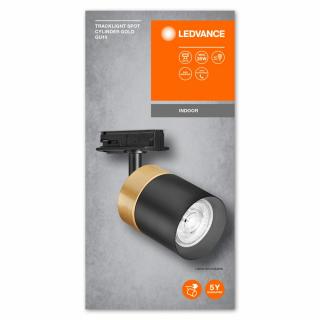 TRACKLIGHT SPOT CYLINDER GD BK GU10LEDV