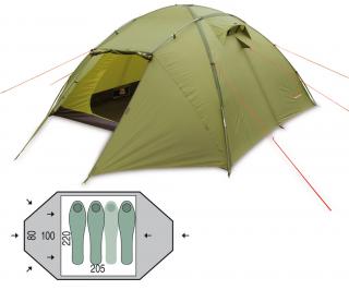 Cort Pinguin Tornado 3, 3-4 persoane, 4.95kg, bete fibra de sticla