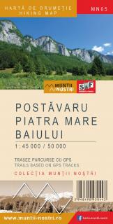 Harta SchubertFranzke Muntii Postavarul, Piatra Mare, Baiului